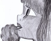 Little Prayer 8x10 sketch print