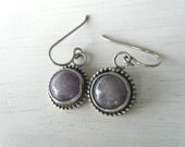 Amethyst and Silver Dangle Earrings