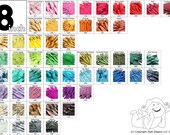 25 YKK Brand 8 Inch Zippers Mix and Match red orange yellow green blue purple pink black white gray brown cream