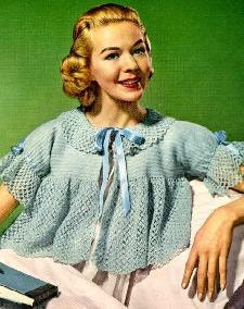 Vintage Crochet Pattern Woman's Bed jacket 1 PDF