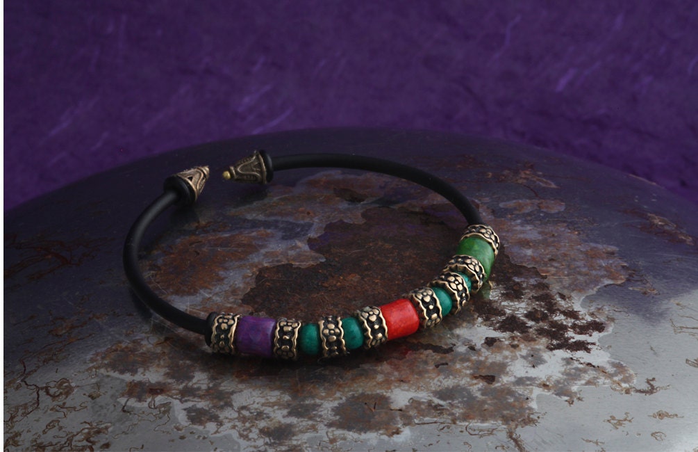 Paper Jewelry - Recycled Paper Bead Bangle