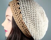 Cream, Camel Slouch Beanie Hat, Tam