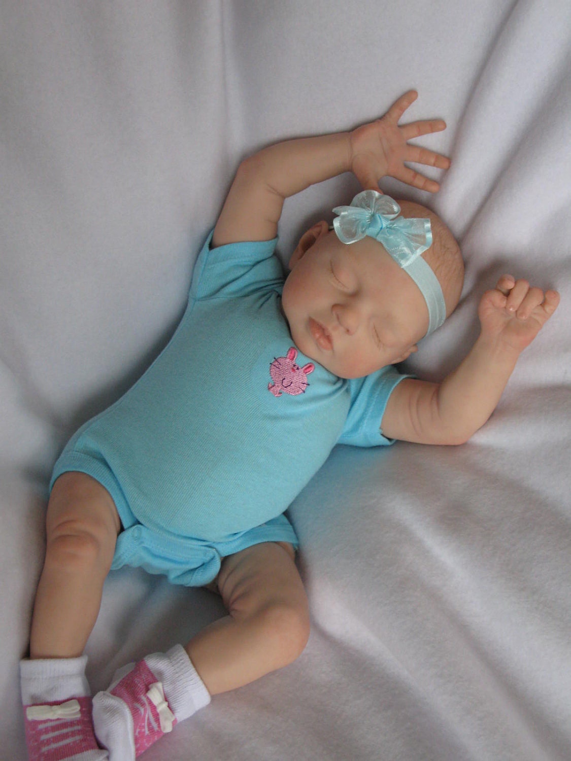 Reborn baby girl Alexa, heirloom doll, Natali Blick sculpt, fake baby