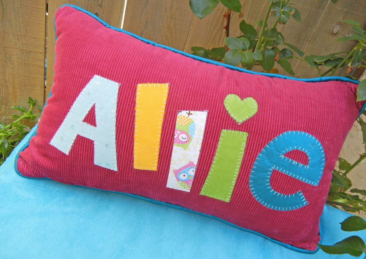 12x20 Handmade Personalized Childrens Throw Pillow