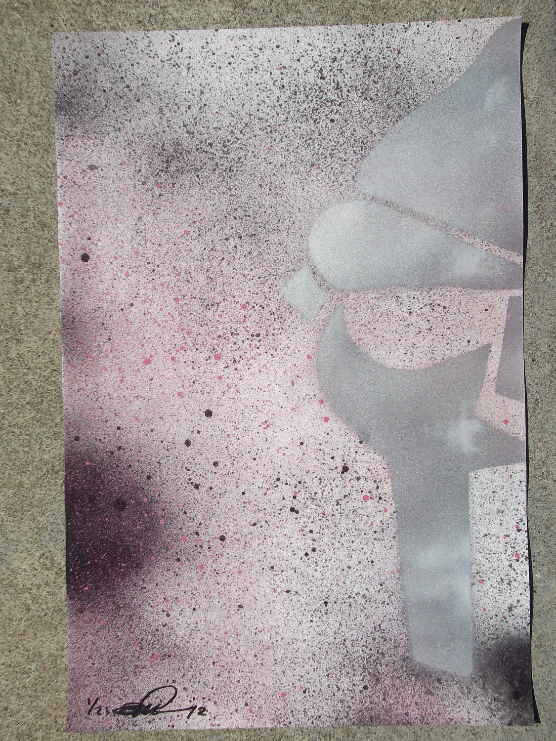 METAL FACE DOOM print/poster (silver)