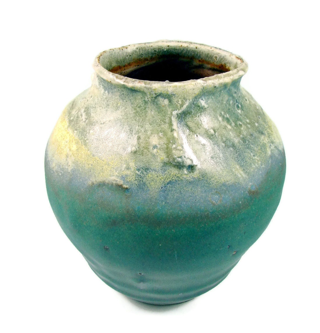 Large Textured Vase / Handmade Pottery / Wheel Thrown Stoneware