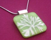 Hand painted fused glass pendant (fg217)