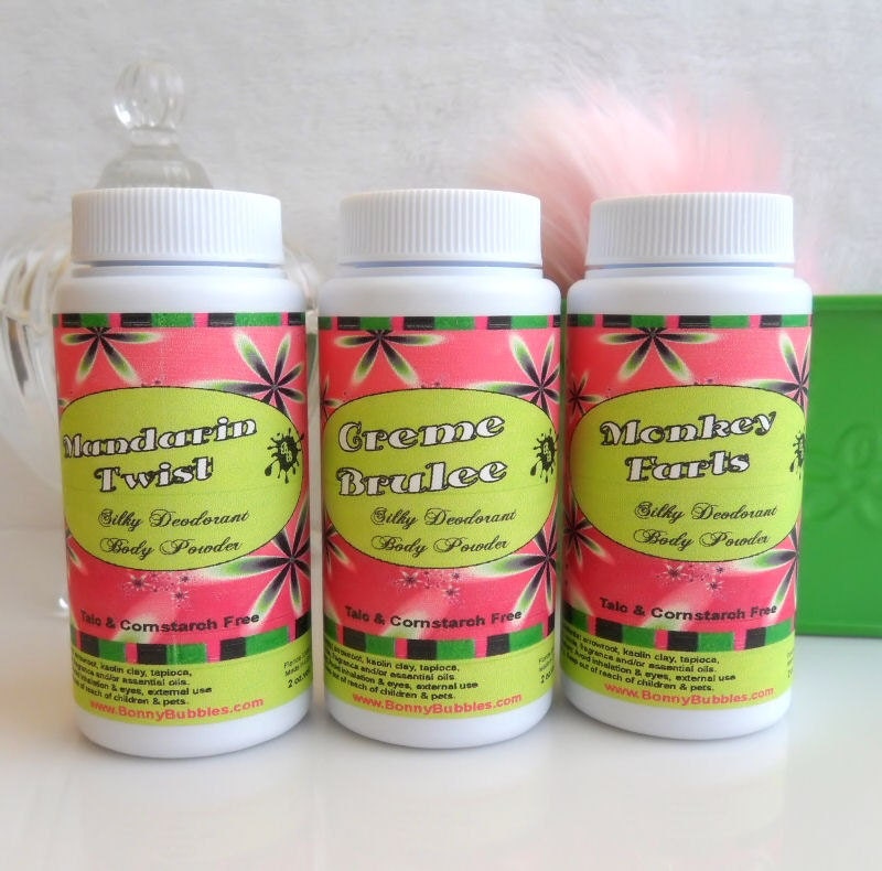 Body Powders trio - Deodorant - 3 pack - pick your scents - travelling size