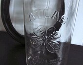Vintage Atlas Good Luck Mason Jar