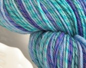 TWISTED Blues worsted weight yarn MERINO   special twist