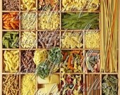 Kitchen Art for Italian Pasta  Lovers - 8 x 8 Digital Print