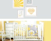 Yellow and Grey You Are My Sunshine Print Set 8x10- Eclectic style Gallery wall matches MIGI Sweet Sunshine Nursery Bedding - YassisPlace