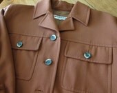 Vintage 1980s Yves Saint Laurent Brown Casual Jacket