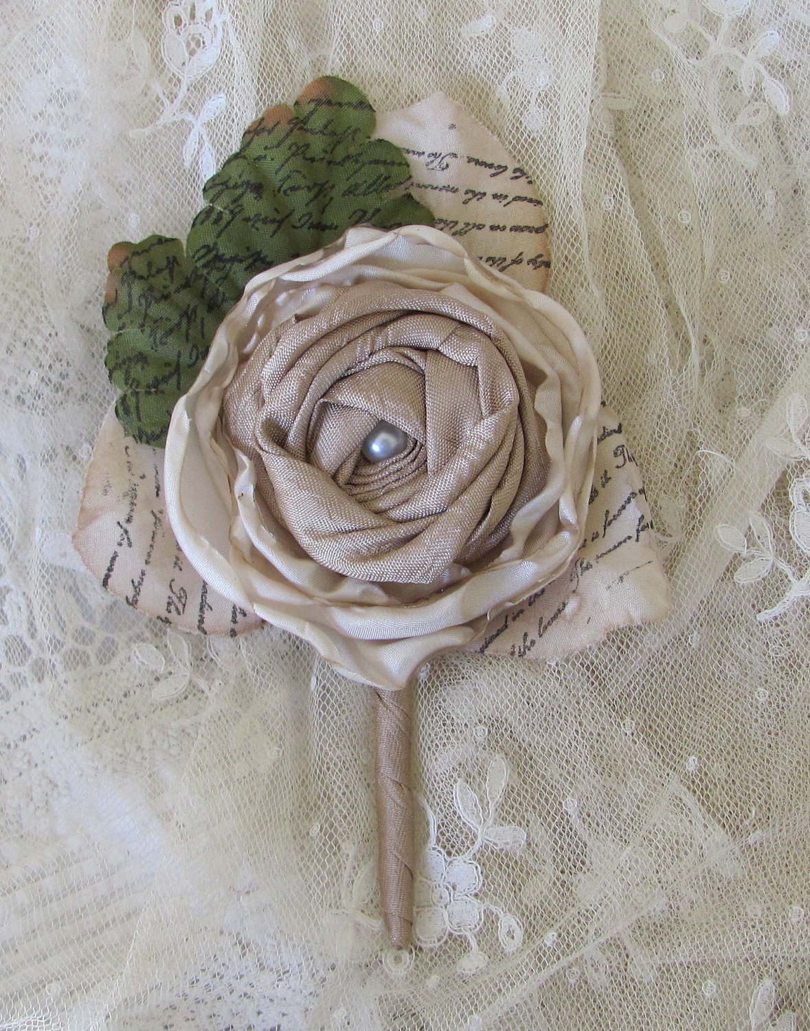 Wedding Boutonniere Custom Made to Match Your Colors