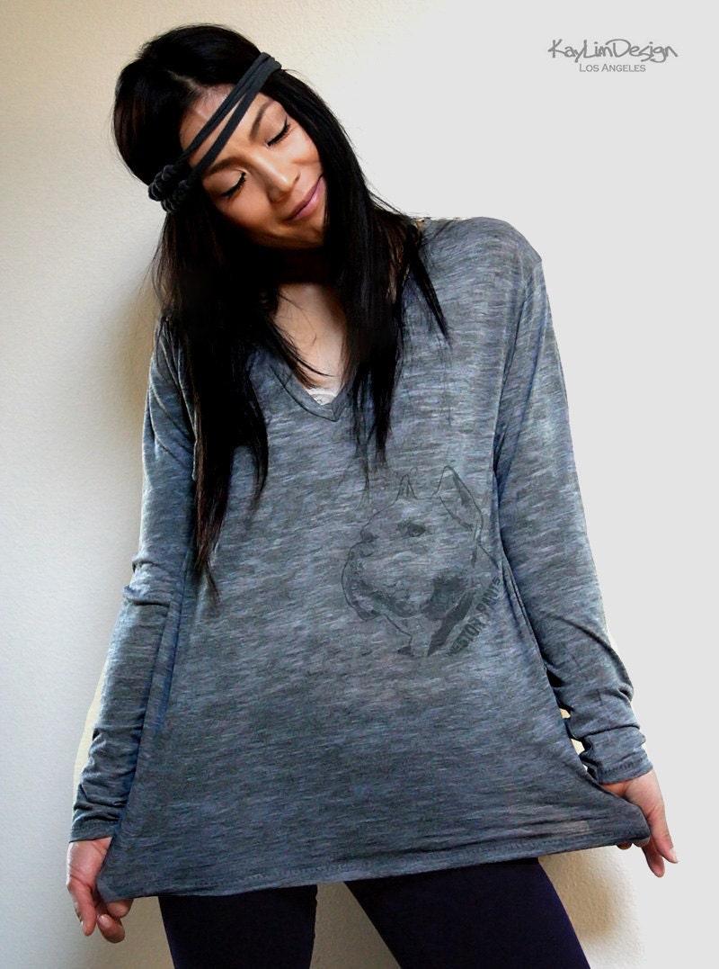 Unisex Nestor Pants long sleeve pit bull t-shirt - KNT016