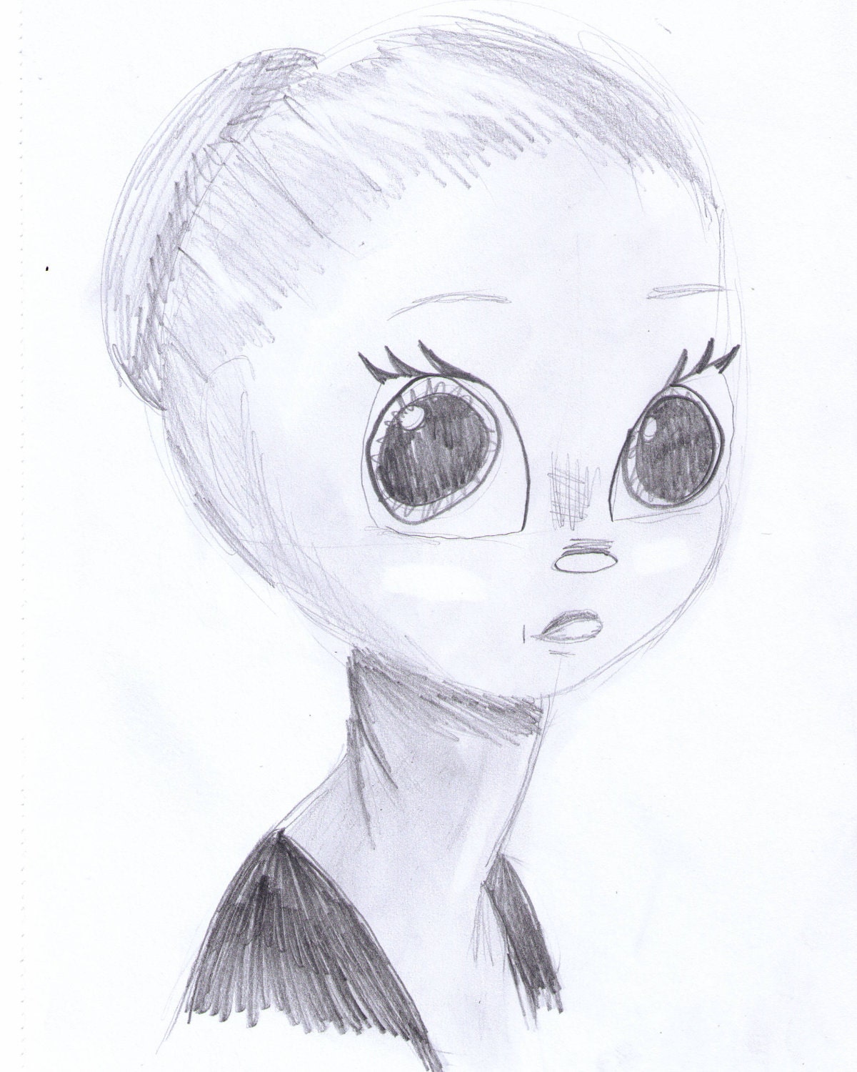 Ballerina Portrait 8x10 sketch print