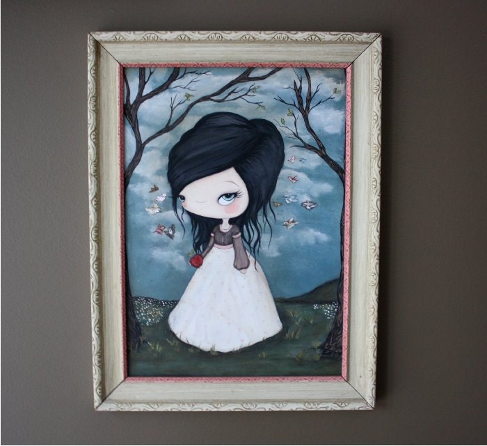 Snow White Painting---Snow White Original Painting 10 x 14