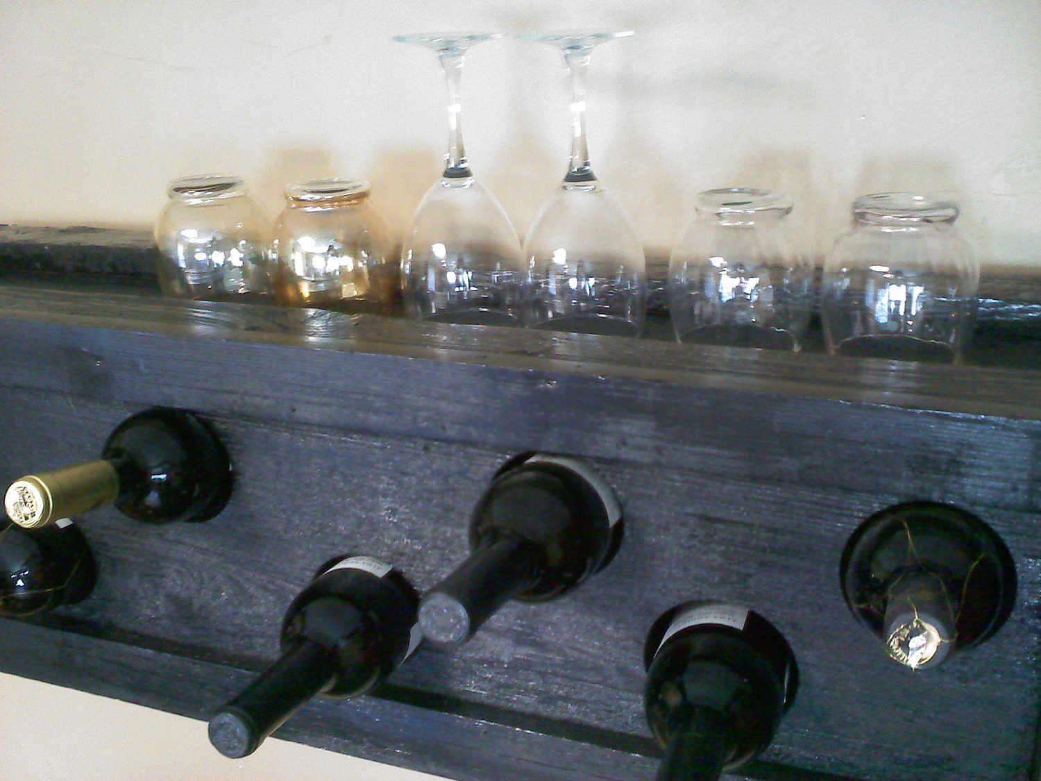 Classic Black Wine and Glass Cabinet