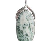 Tree Agate and Sterling Silver Pendant  ptrek2003