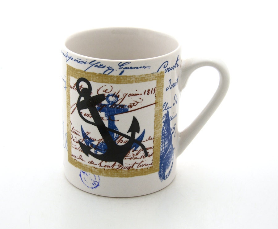 SALE anchor octopus nautical mug