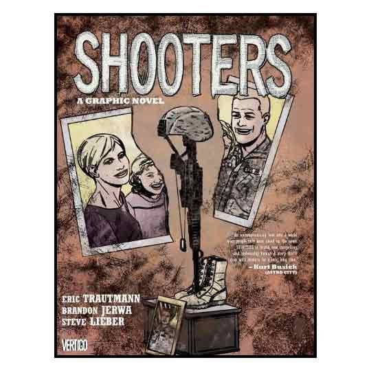 autographed SHOOTERS hardcover graphic novel,  illustrated by Steve Lieber, published by Vertigo,