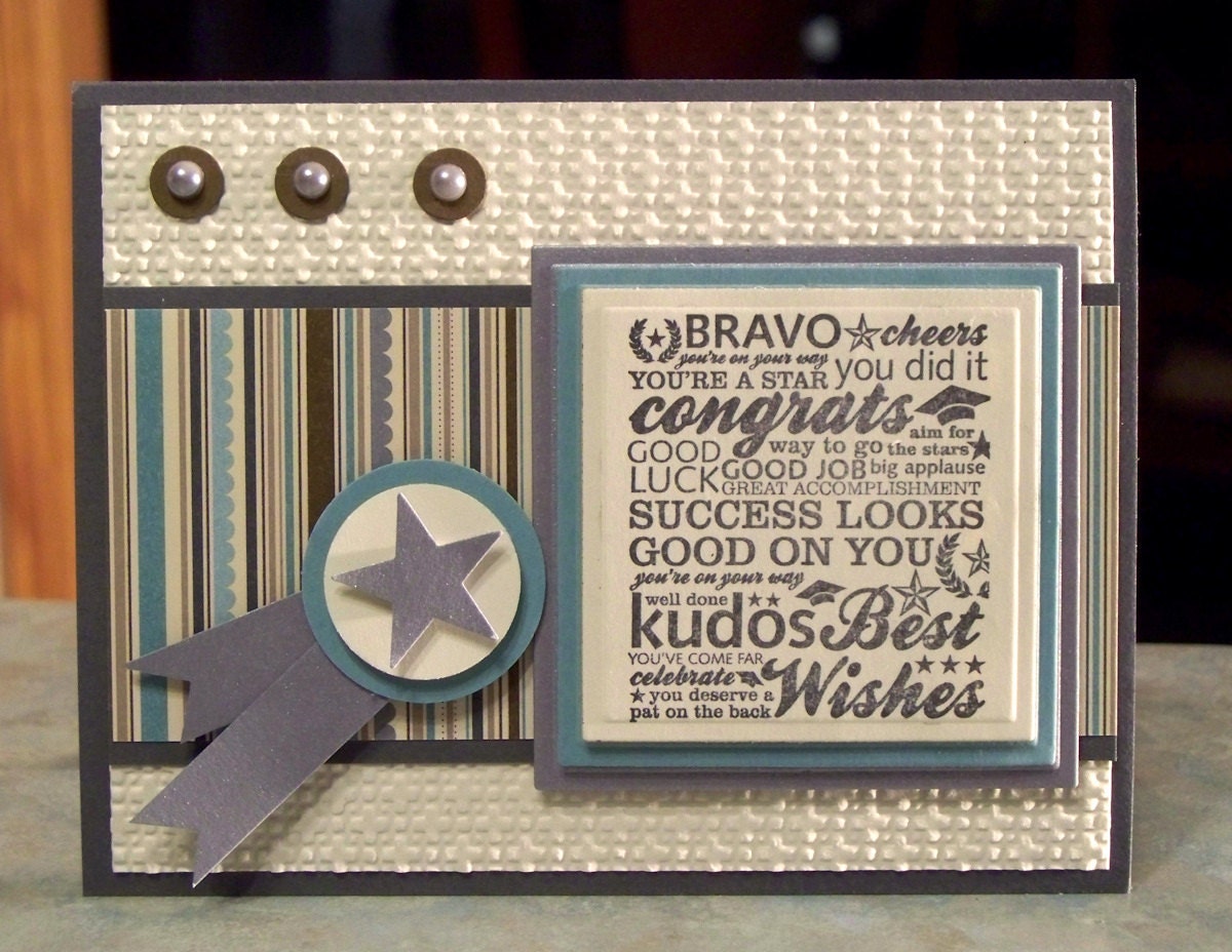 Graduation Card, Bravo - Congrats - Best Wishes - Good Luck
