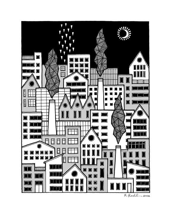 In the City illustration
