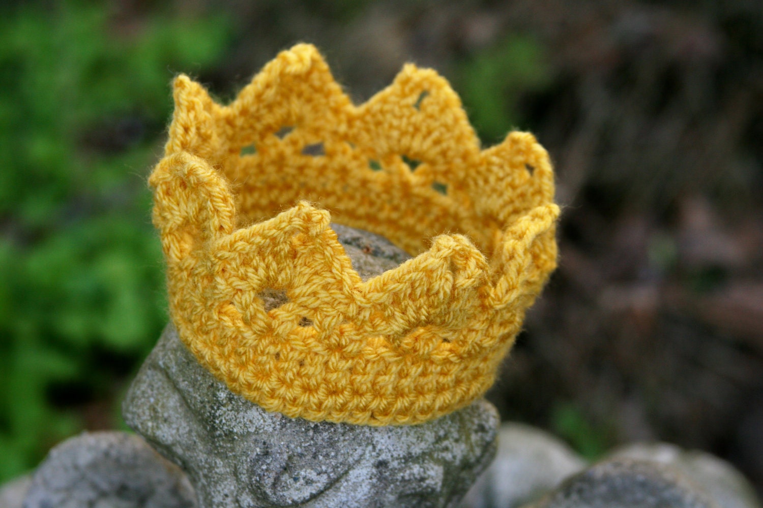 Gold crown Baby golden yellow crochet Newborn Photo Prop Custom all colors available custom boy or girl