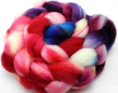 Superwash cheviot hand dyed top (hand dyed roving)