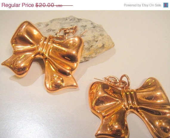 MothersDaySale For the Love of a Bow...Earrings           (Copper Bow Earrings)