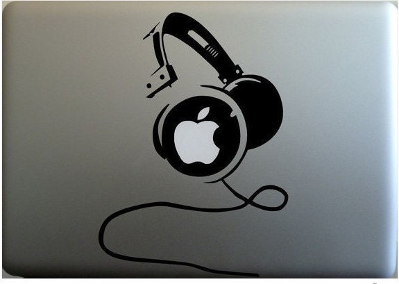 headphone macbook decal macbook stickers ipad decal sticker skin