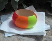 Neon Cuff Handpainted Wooden Bracelet