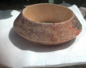 Wide Wood Bangle. Hand painted UFO Flying Saucer sparkler