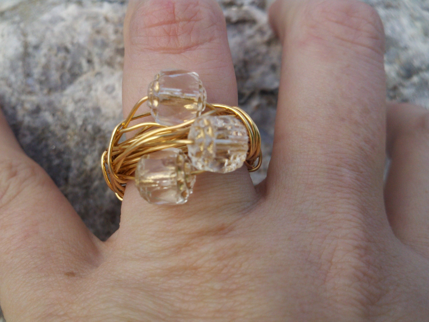 3 Princesses Bead The Nebulus Ring Merlin's Gold 7US