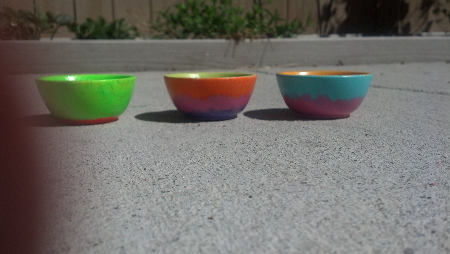 Little Wooden Ring Bowl. Handpainted