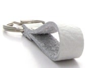 White Leather Key Ring, A Summer Fashion Accessory