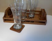 Beer serving tray set