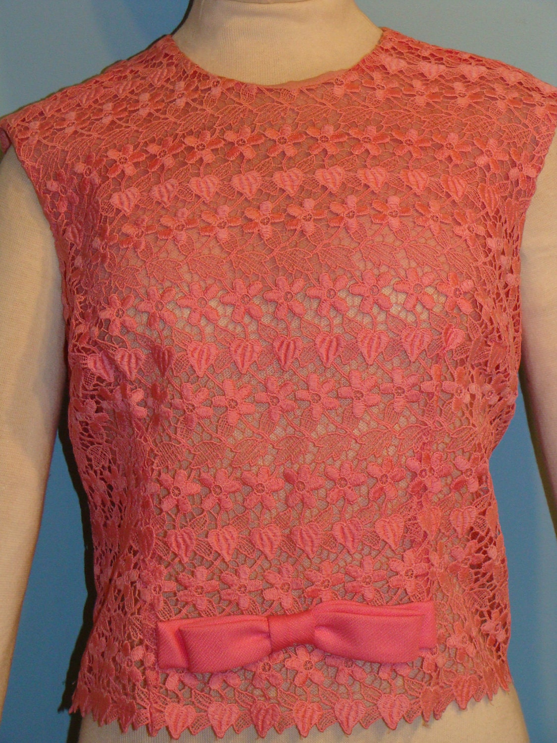 Vintage Pink lace crop top