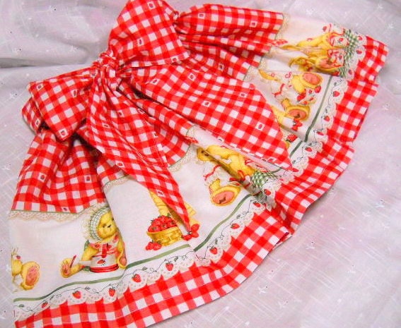 Red and White Checked Skirt for Toddlers