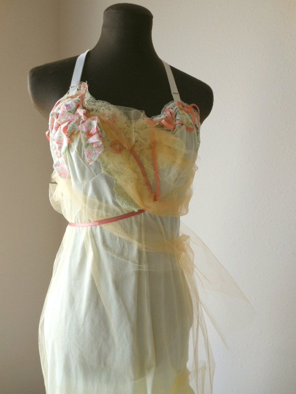 Lemon Dress Halter Prom Gown Formal Party Yellow Mad Men Spring Fashion