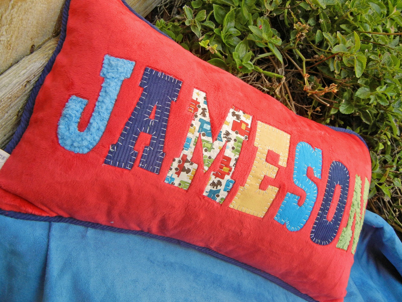 12x20 Childrens Customized Name Throw Pillow