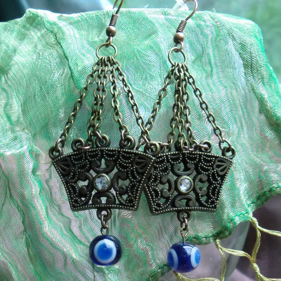 Ottoman Eye Chandelier Earrings