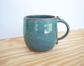 Coffee Cup Stoneware in Sea Mist Glaze - Single