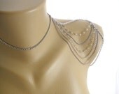 BEAD CHAIN AND silver Shoulder Necklace Chain