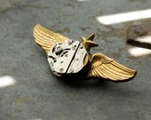 awesome ENDURA antique AVIATOR pin WWII - steampunk