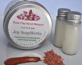 Delicate Rose Clay Facial Mask with Rose & Aloe Liquid