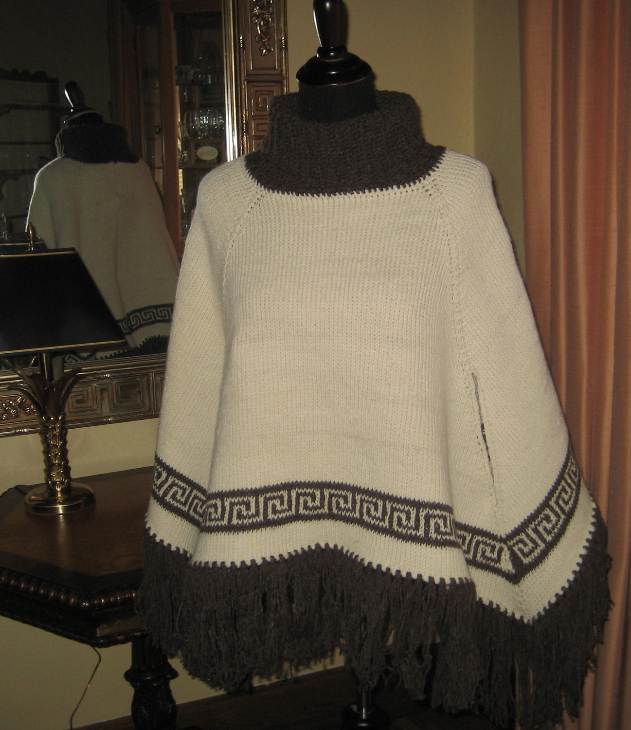 Vintage Style Bolivian Poncho, Custom Order