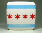 tile of the chicago flag. Ready to Ship / In Stock