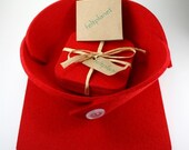 5mm Thick Wool Felt Desk Set in FIRE