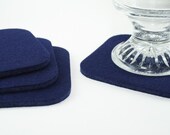Felt Coasters in 5MM Thick Virgin Merino Wool Felt-Navy